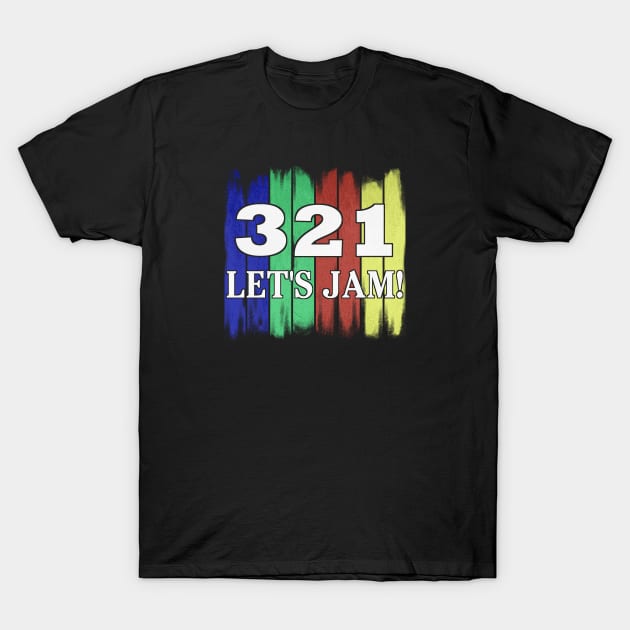 3 2 1 Let's Jam T-Shirt by Crossroads Digital